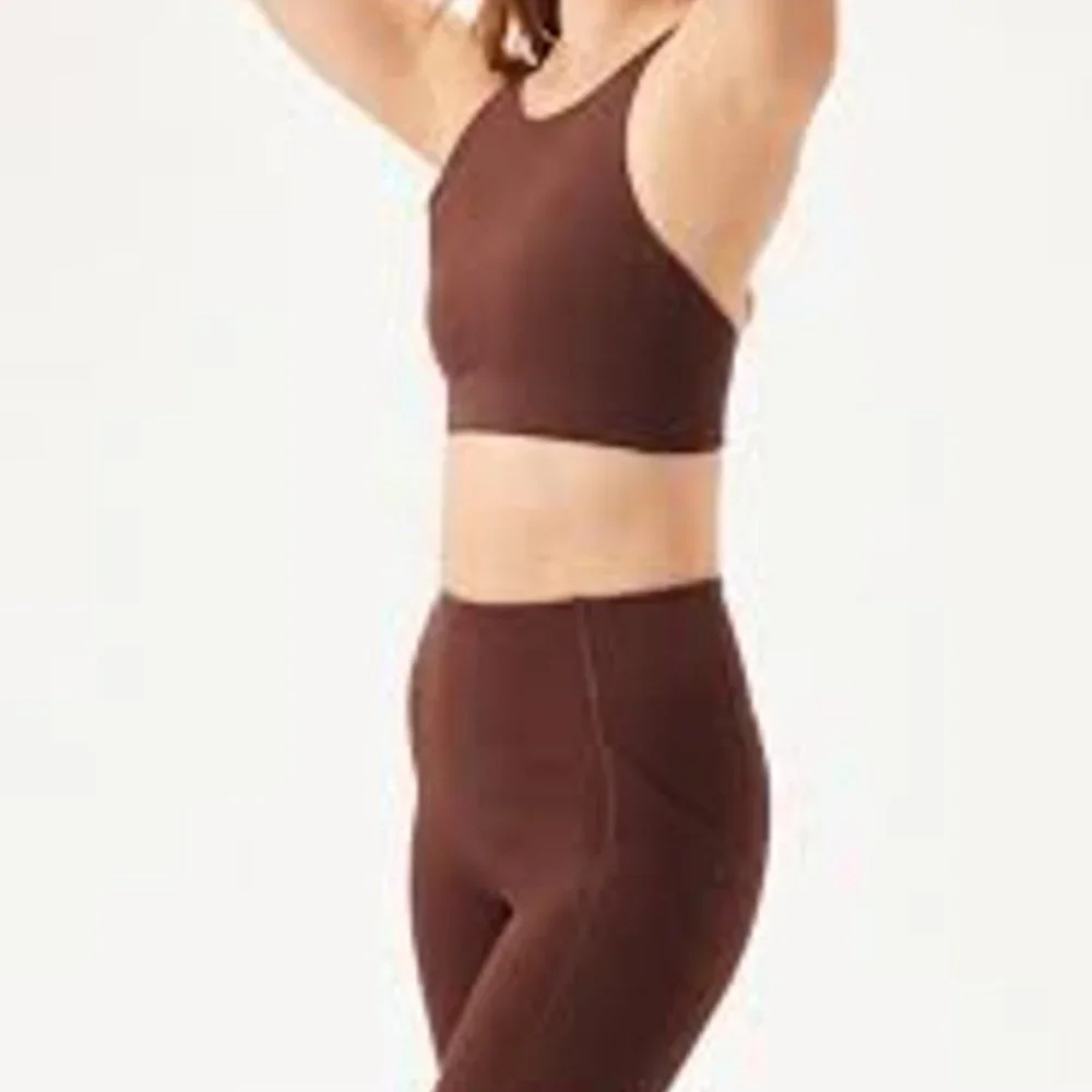 NWT Girlfriend Collective Earth Topanga Halter Sports Bra size M - Picture 2 of 6